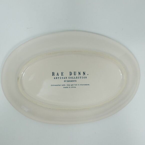 Rae Dunn Artisan Collection By Magenta Blue Berries Small Oval Dish - Picture 3 of 4